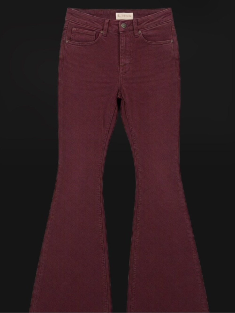 Shyanne Maroon Flare Jeans